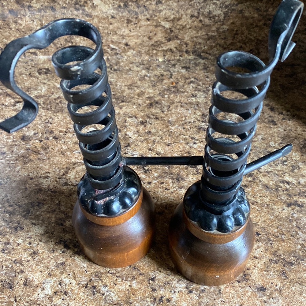 Unique vintage candle stick holders (set)